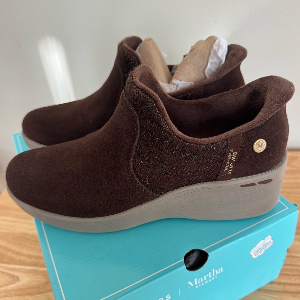 Skechers Slip-ins Martha Stewart Pier-Lite Lovely Autumn Women’s sz 9 NEW Brown